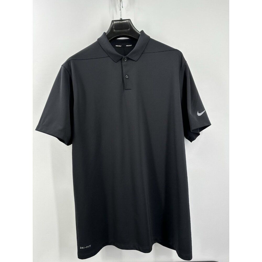 Nike Golf Dri-fit Black Polo Size XL Polyester (X7)